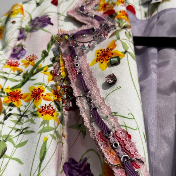 Alberto Makali Floral Embellished Blazer Size 6 - Picture 3 of 8